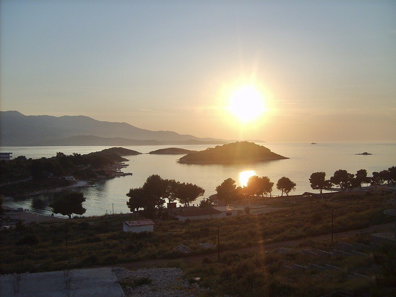 Three beautiful small islands near Ksamil, Albania