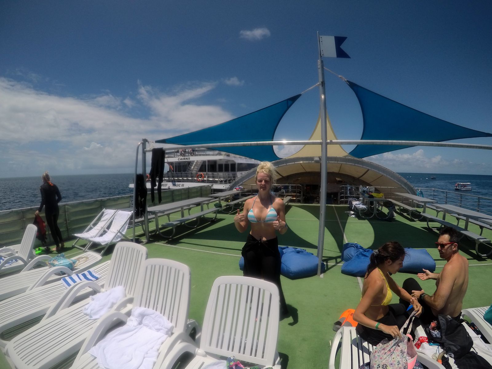 Out on the Great Barrier Reef, photographed by Si and Beth