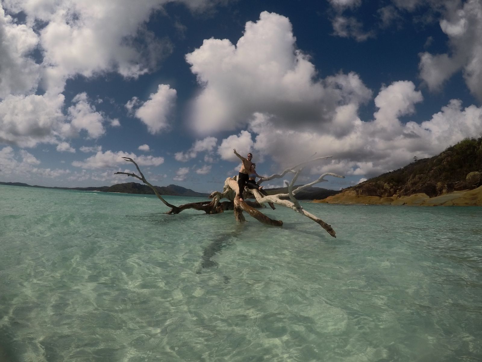 Clear water in the Whitsundays, photographed by Si and Beth