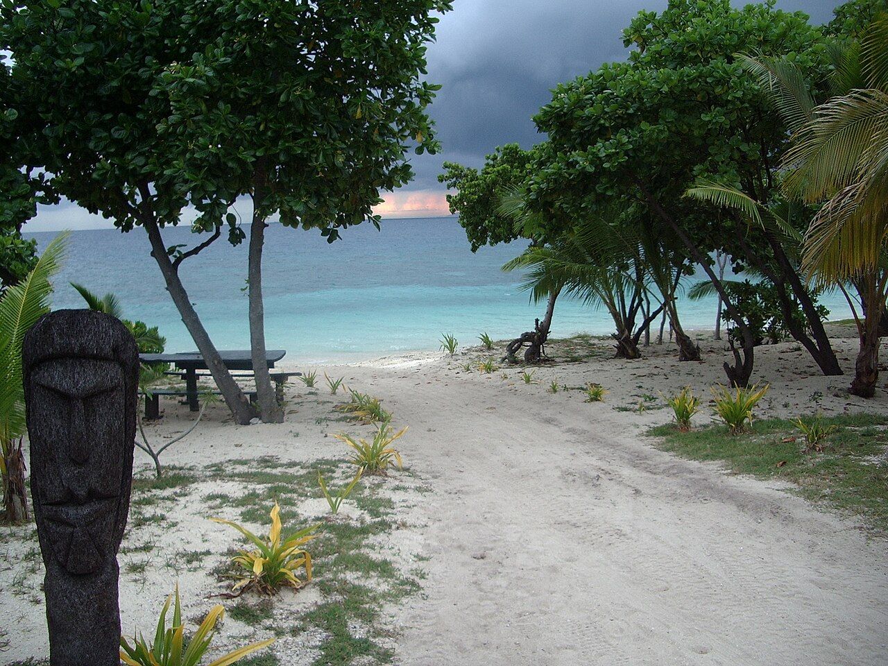 The beach of Bounty Island Resort, Mamanuca Islands, Fiji