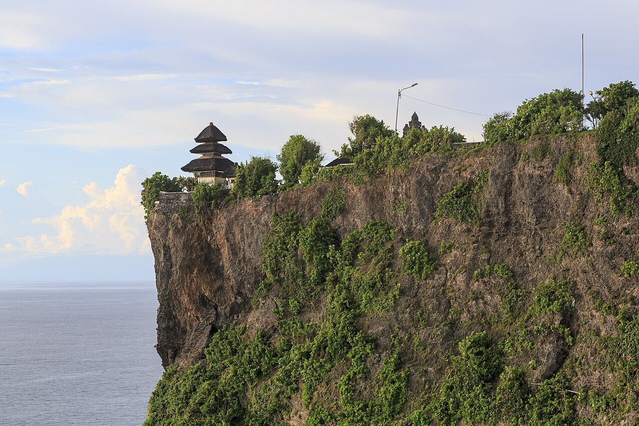 Kuta, Bali, Indonesia: The temple of Pura Luhur Uluwatu above the cliffs