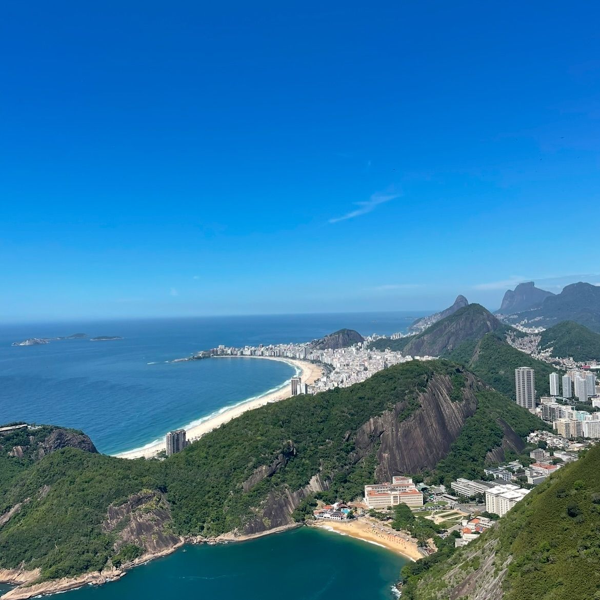 Copacabana from above, photographed by Si and Beth
