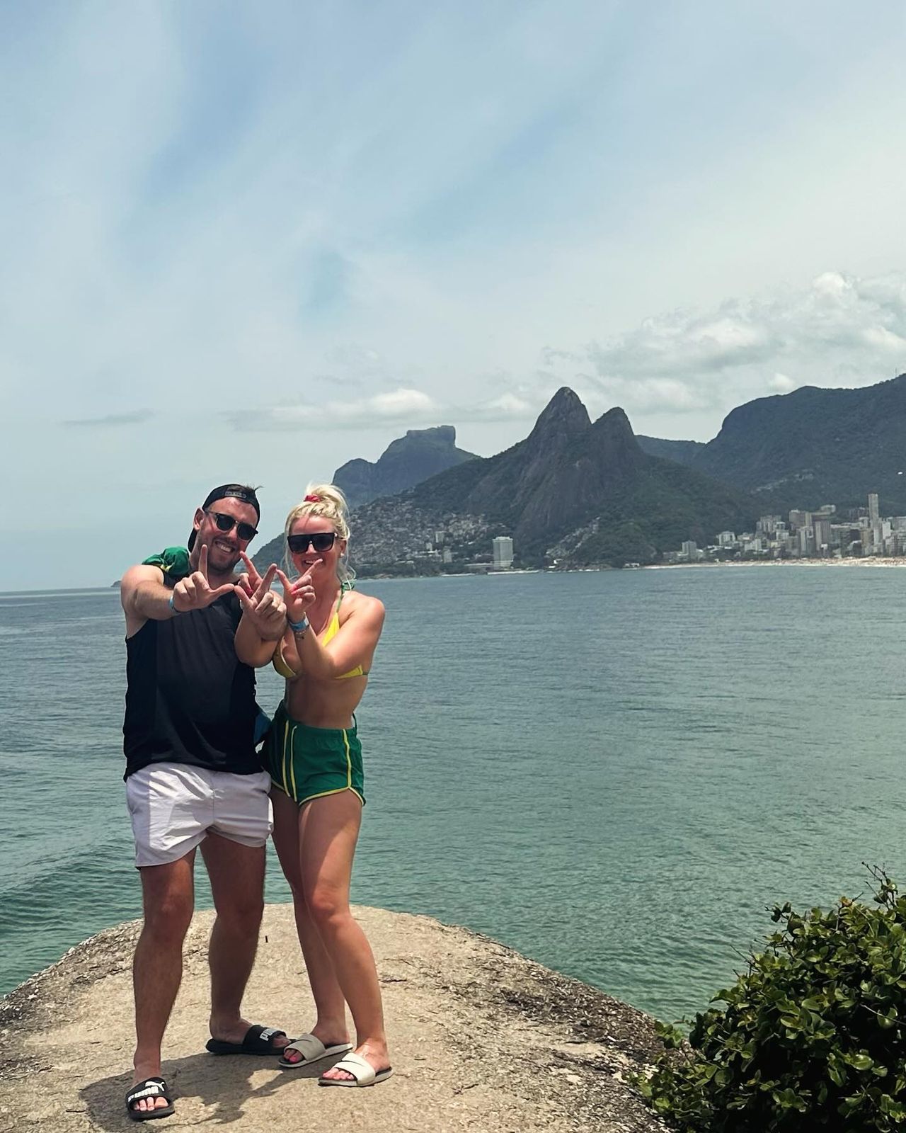 Rio from the rocks at Arpoador, photographed by Si and Beth