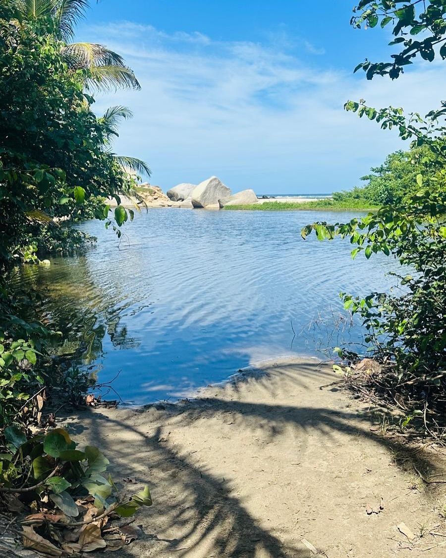 A lagoon in Tayrona National Park, photographed by Si and Beth