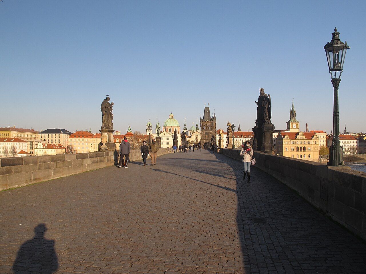 Charles Bridge empty during COVID-19 pandemics