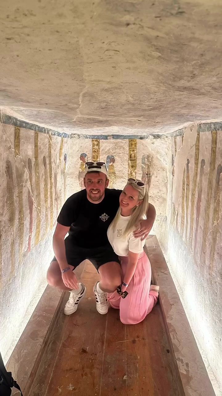 A painted tomb in the Valley of the Kings, photographed by Si and Beth