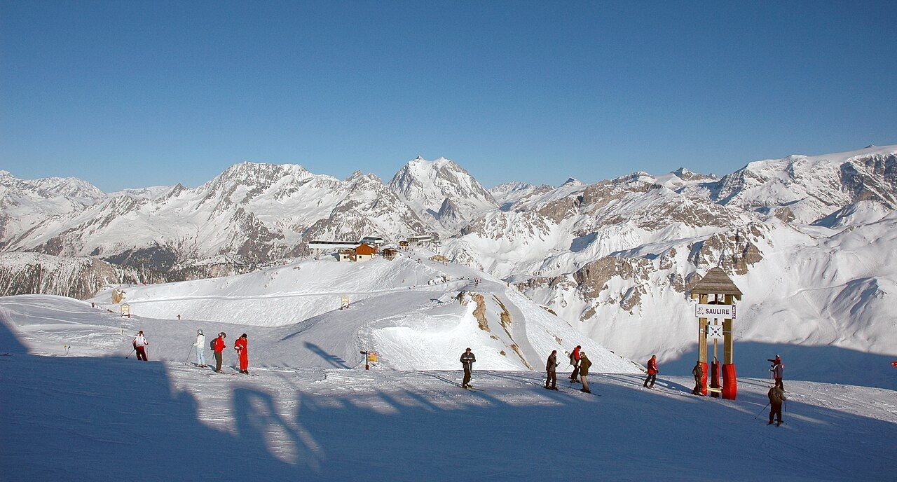 Courchevel, looking east from Saulire