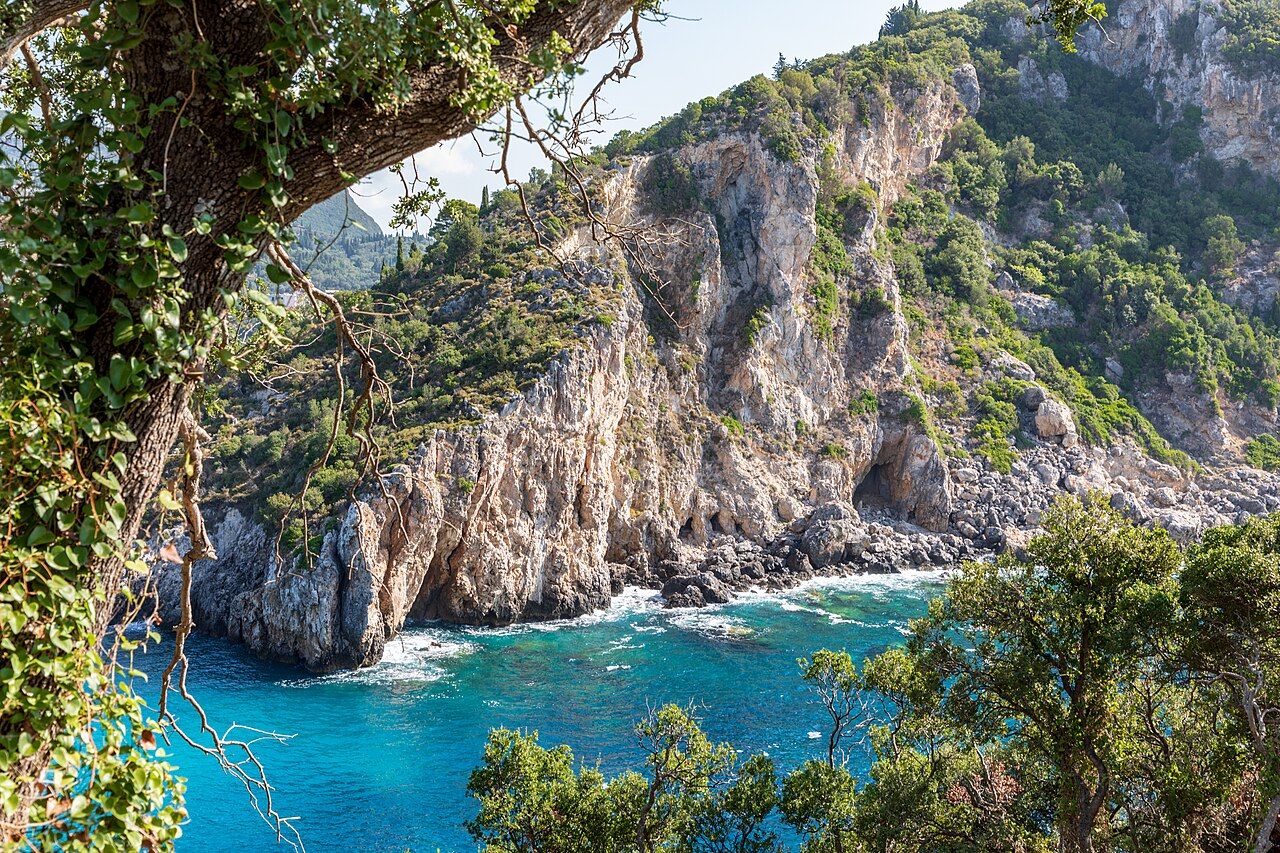 Coast in Paleokastritsa, Corfu, Greece