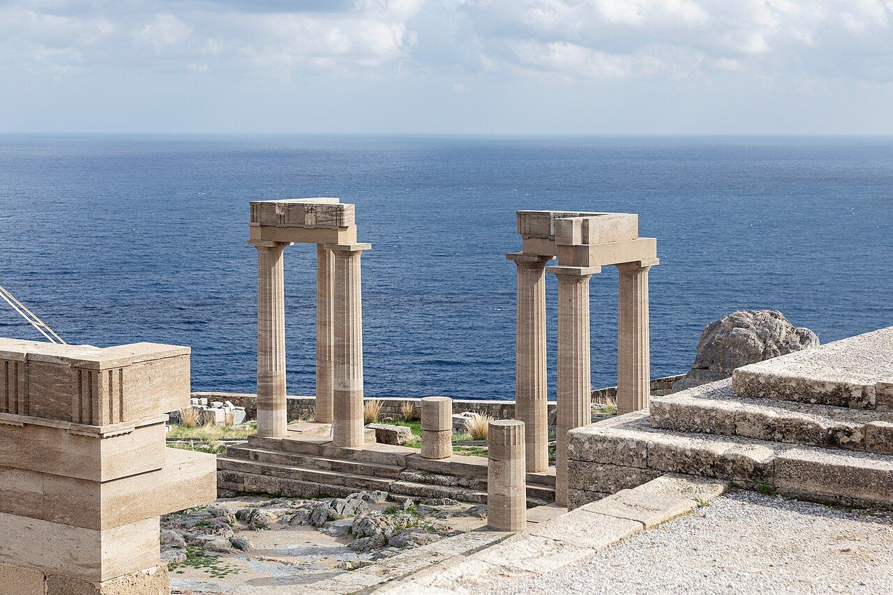 Acropolis of Lindos (Lindos, Rhodes, Greece).