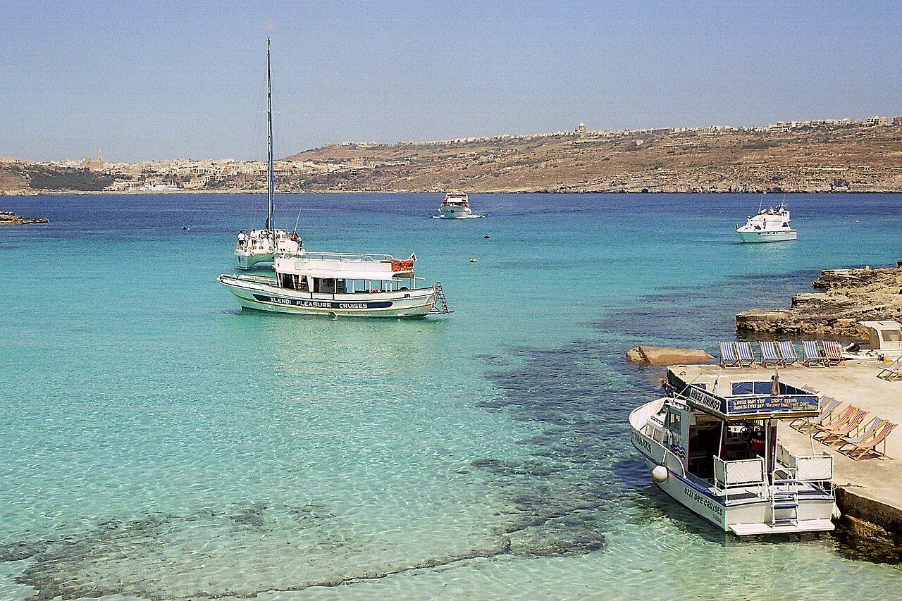 Blue Lagoon, situated between Malta and Gozo
