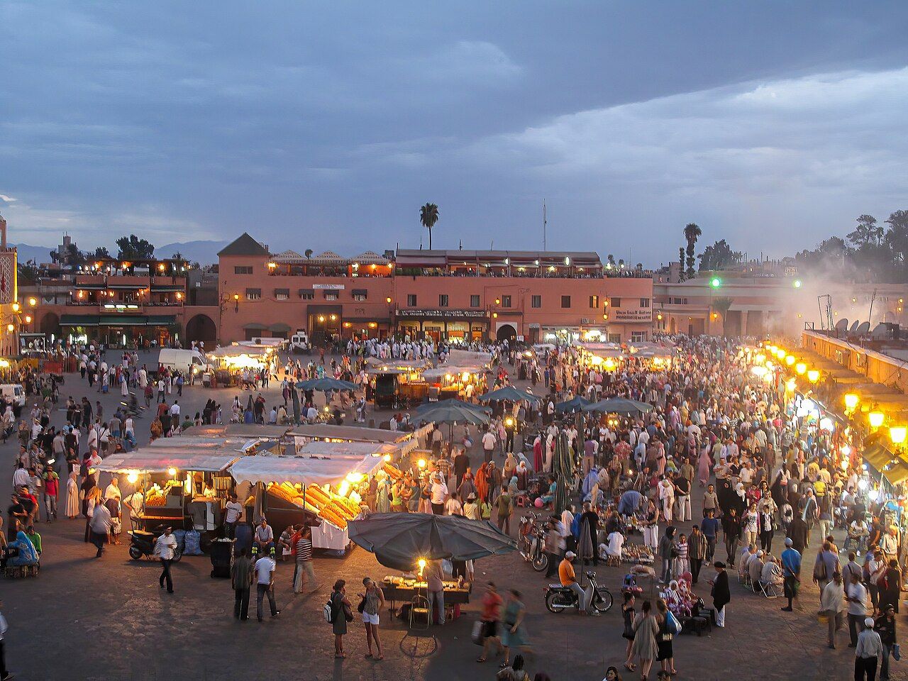 2026 (365 Challenge) - Day 187 - Jemaa el-fnaa square with evening market, Marrakech, Morocco 2010