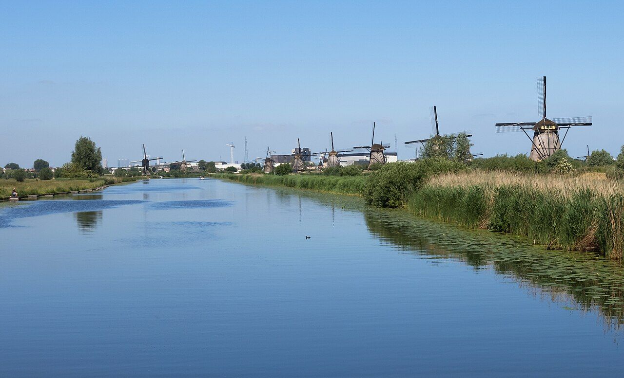 Kinderdijk, winmills: Overwaard molens no 8 t/m 3 and Nederwaard molens no 5 en 4