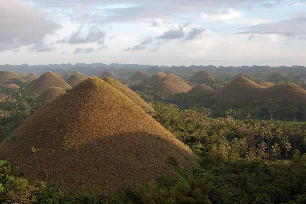 Late Pliocene to Early Pleistocene. Bohol Hills, Chocolate Hills, Central Visayas, Philippines.