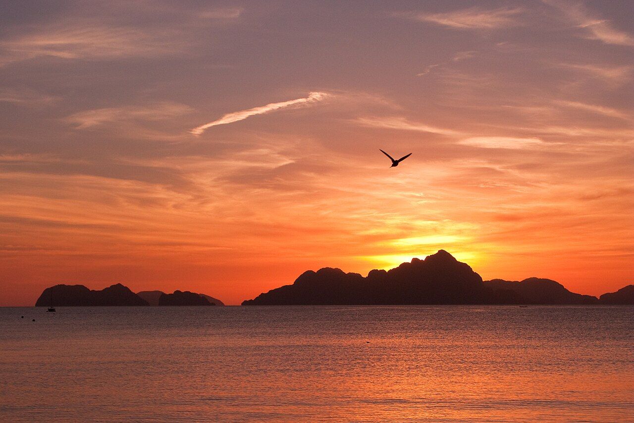 Filipino sunset. In the Philippines sunsets and twilights are truly amazing and beautiful. The sky is filled with a dram
