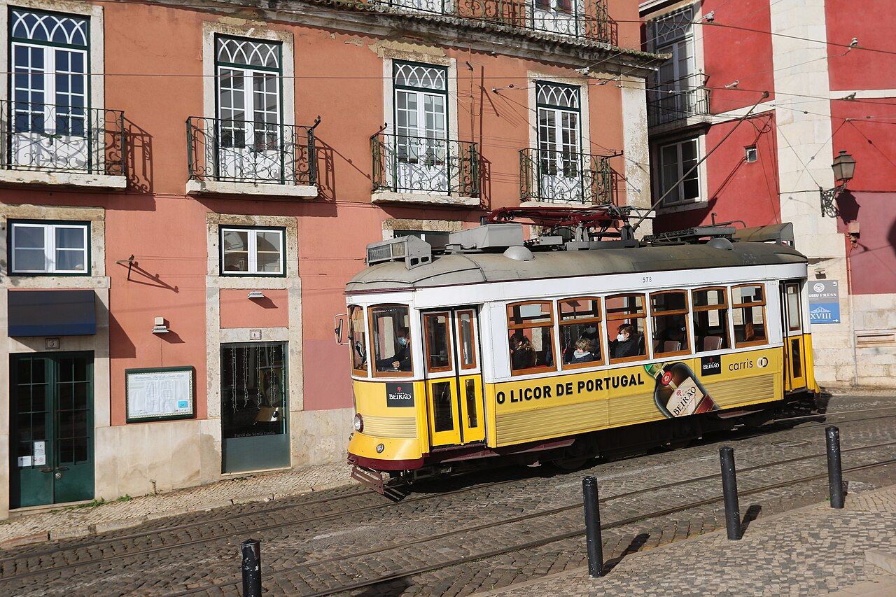Lisbon - Streetcar in Largo de Santa Luzia