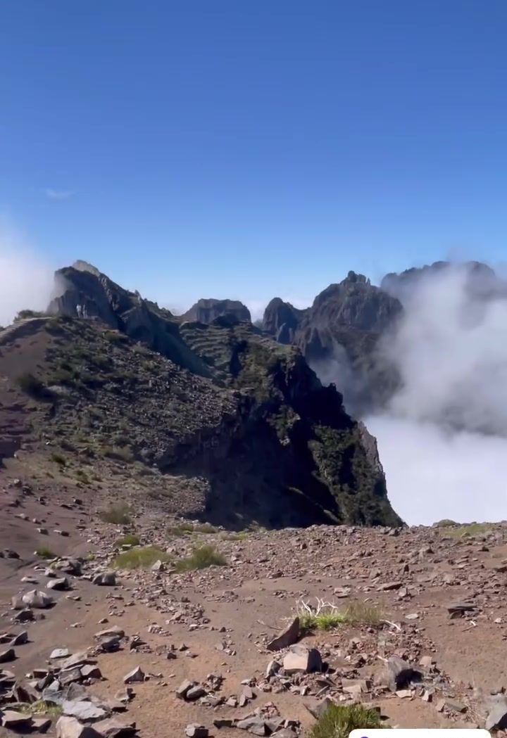 Above the clouds on Pico do Arieiro, Madeira, photographed by Si and Beth