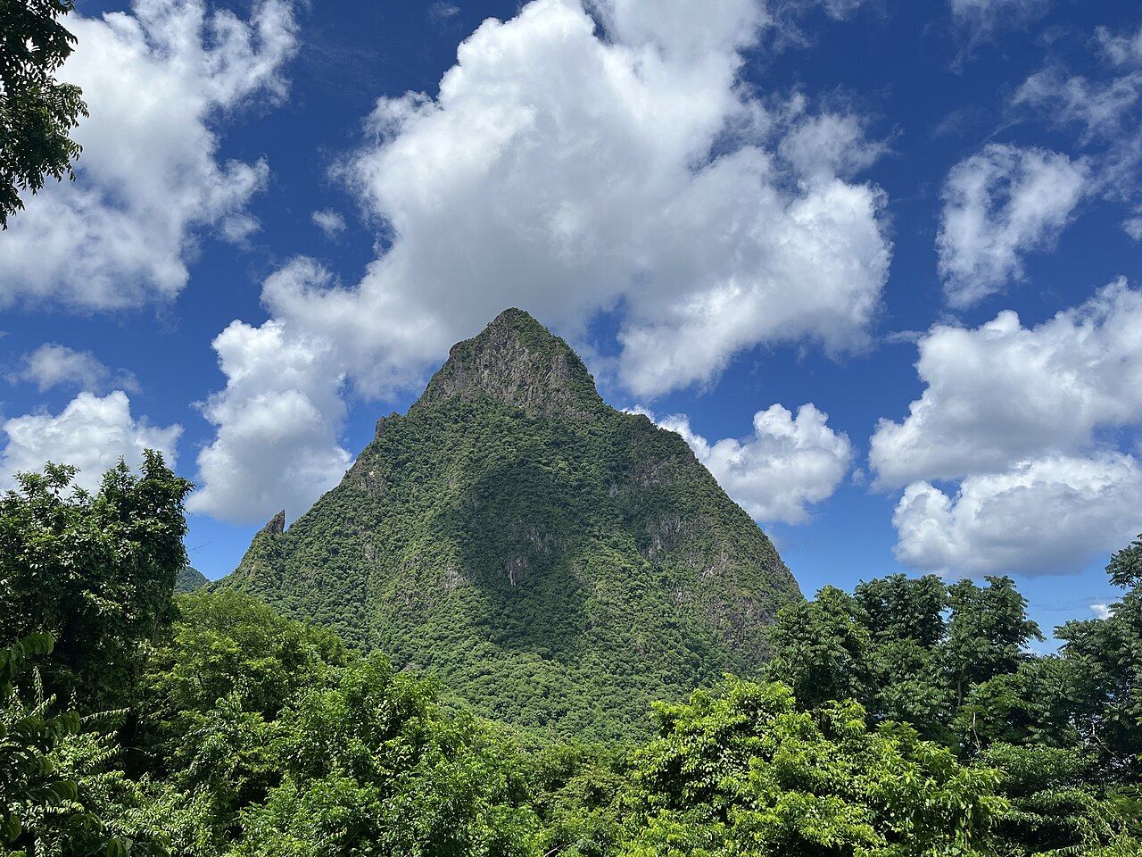 View of the Petit Piton mountain, Saint Lucia