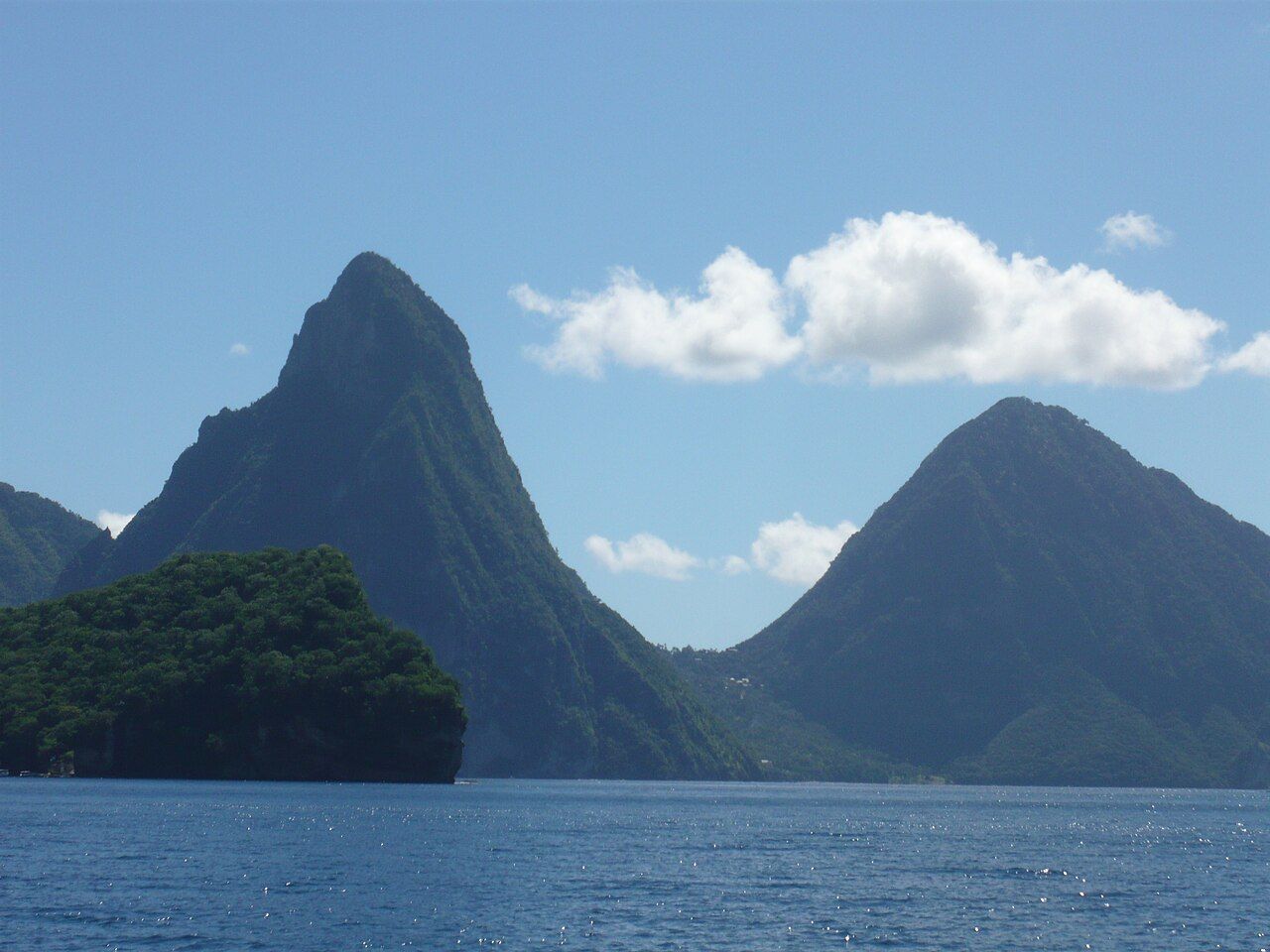 The Pitons, St. Lucia, Dec 2008.