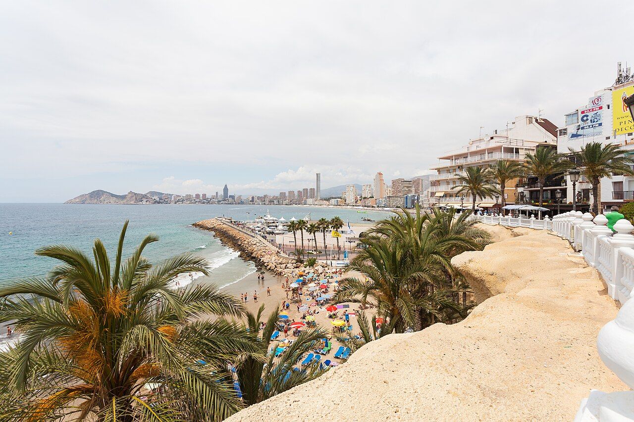 Poniente beach, Benidorm, Spain