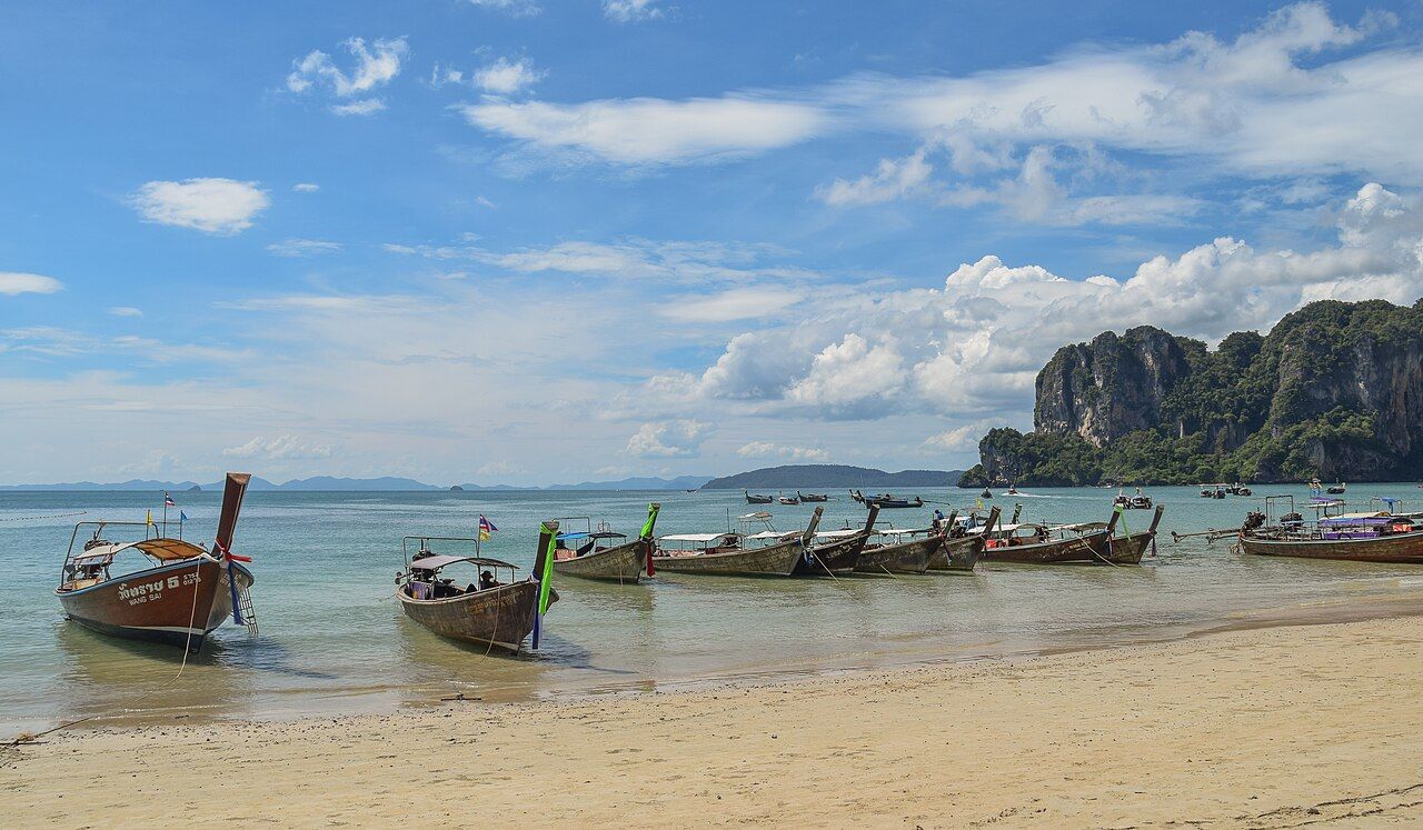 West Rai Leh beach at Rai Leh peninsula, Krabi Province, Thailand