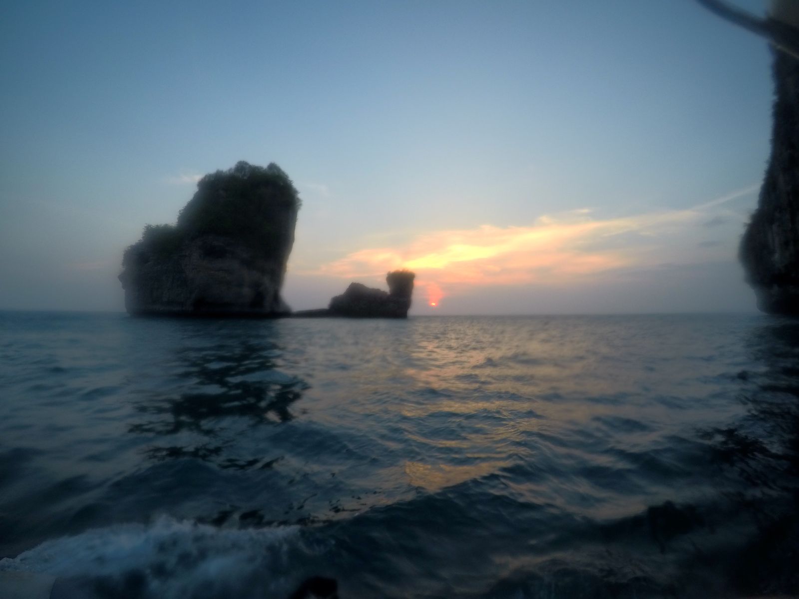 Sunset off Koh Phi Phi, photographed by Si and Beth