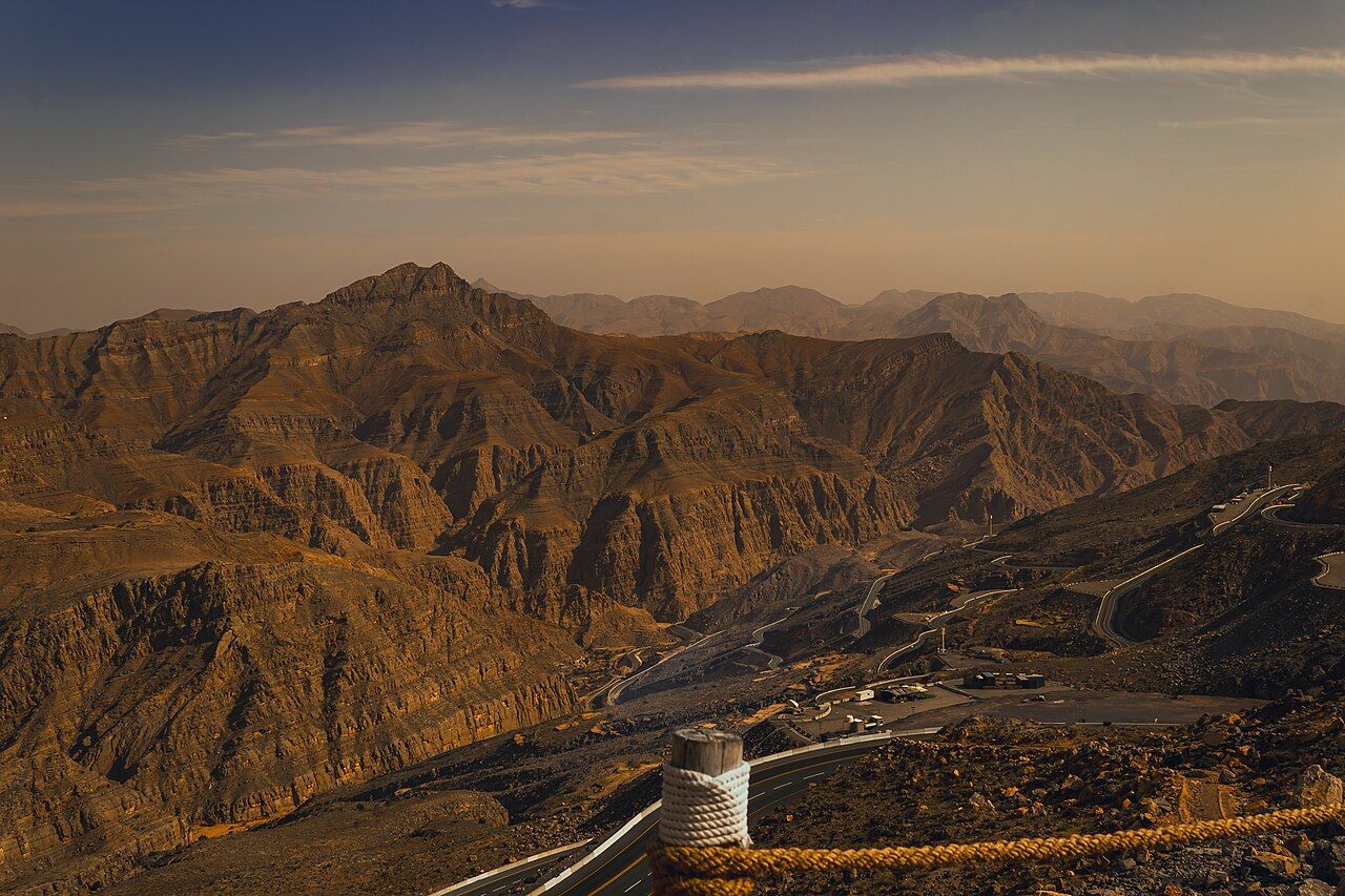 Mountain view during sunset, Jebel Jais, Ras al Khaimah, UAE