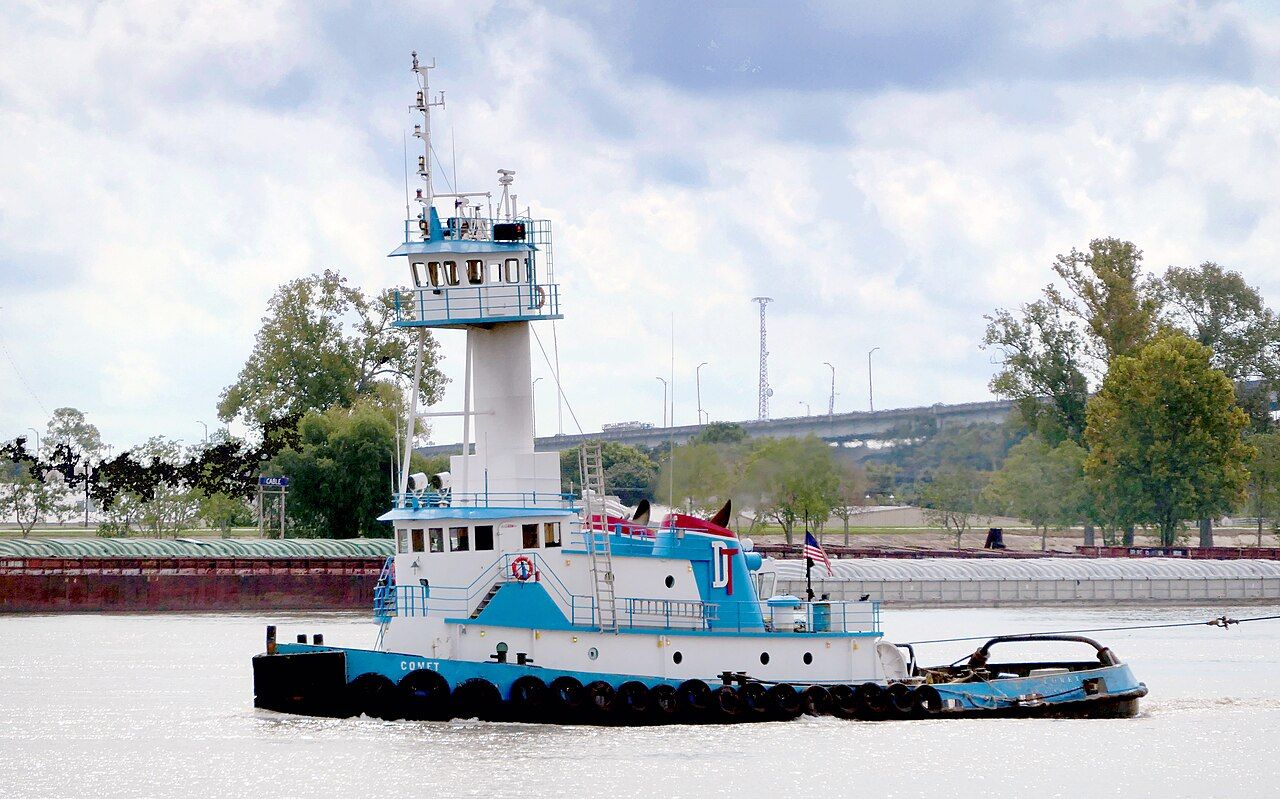 Comet Tugboat at Mississippi River, New Orleans.