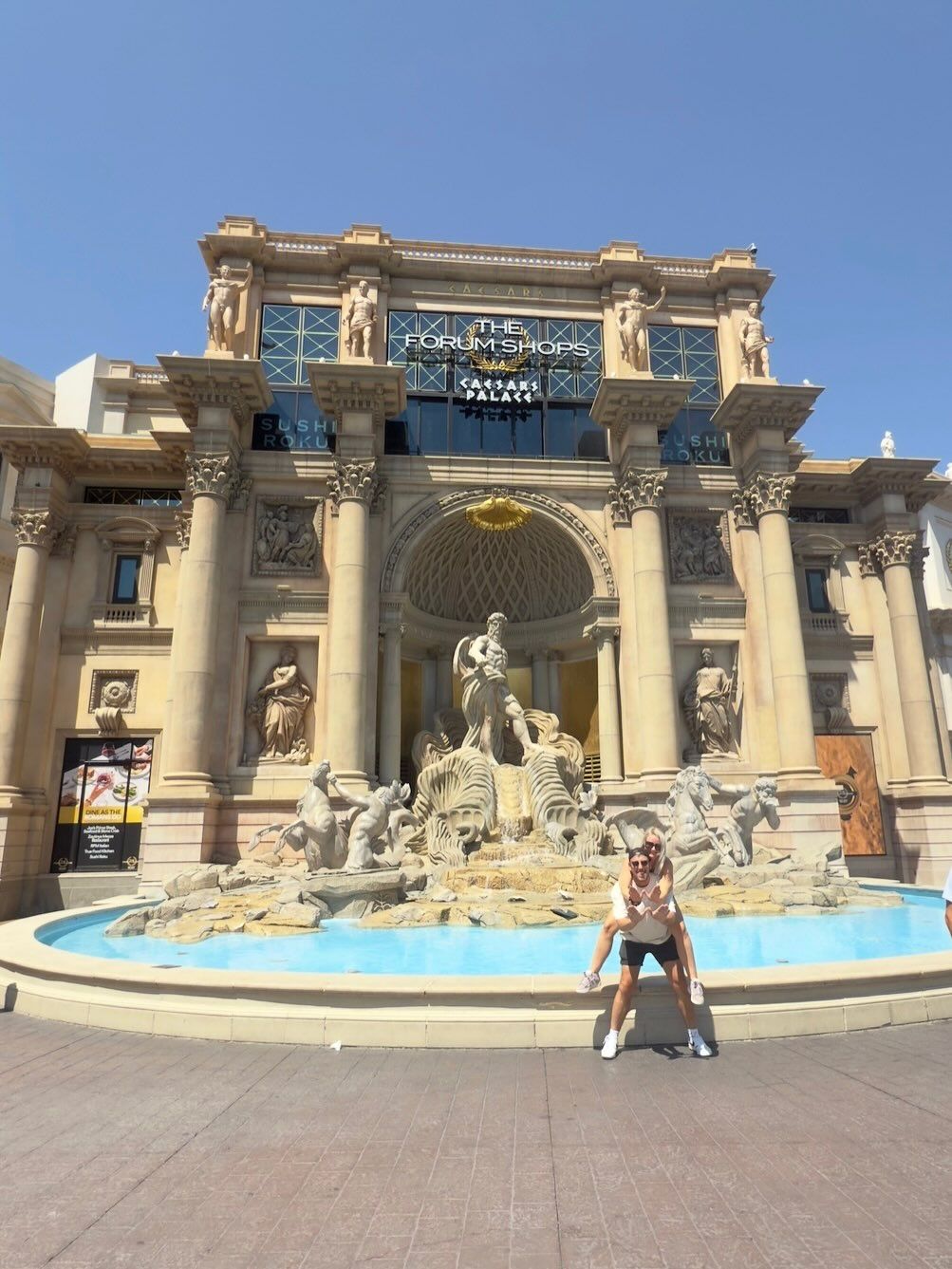 A fountain in the Forum Shops, photographed by Si, Beth