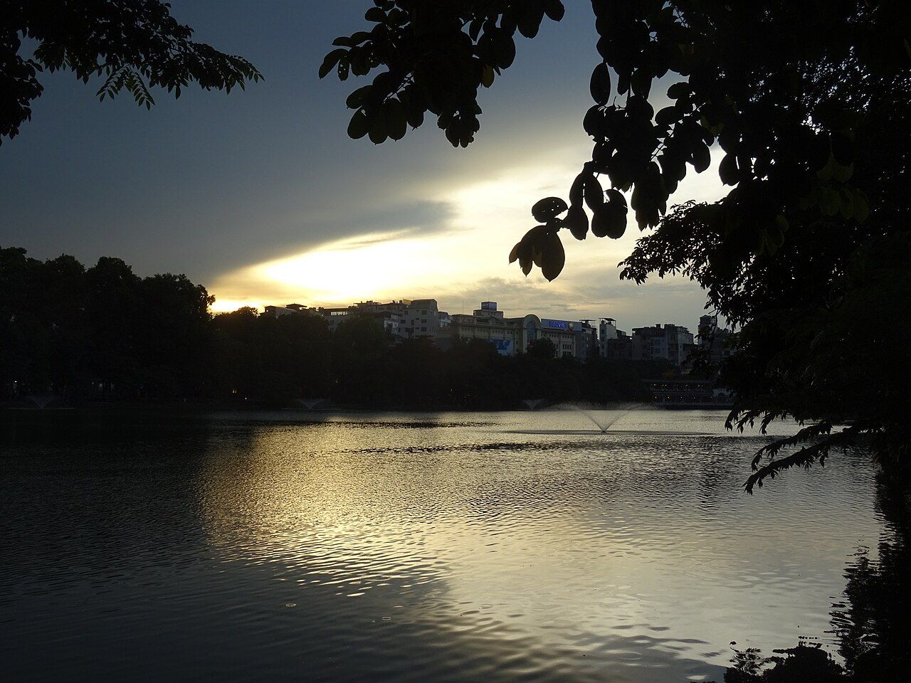 The Hoan Kiem Lake in Hanoi.