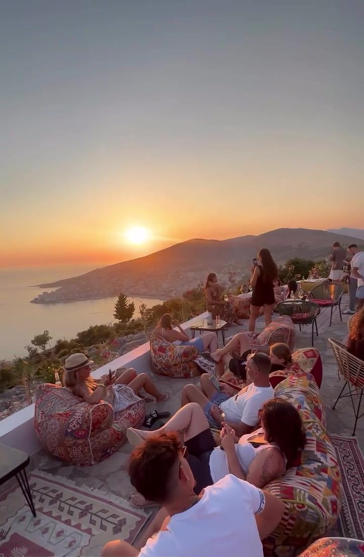 Sunset at Lëkurësi Castle