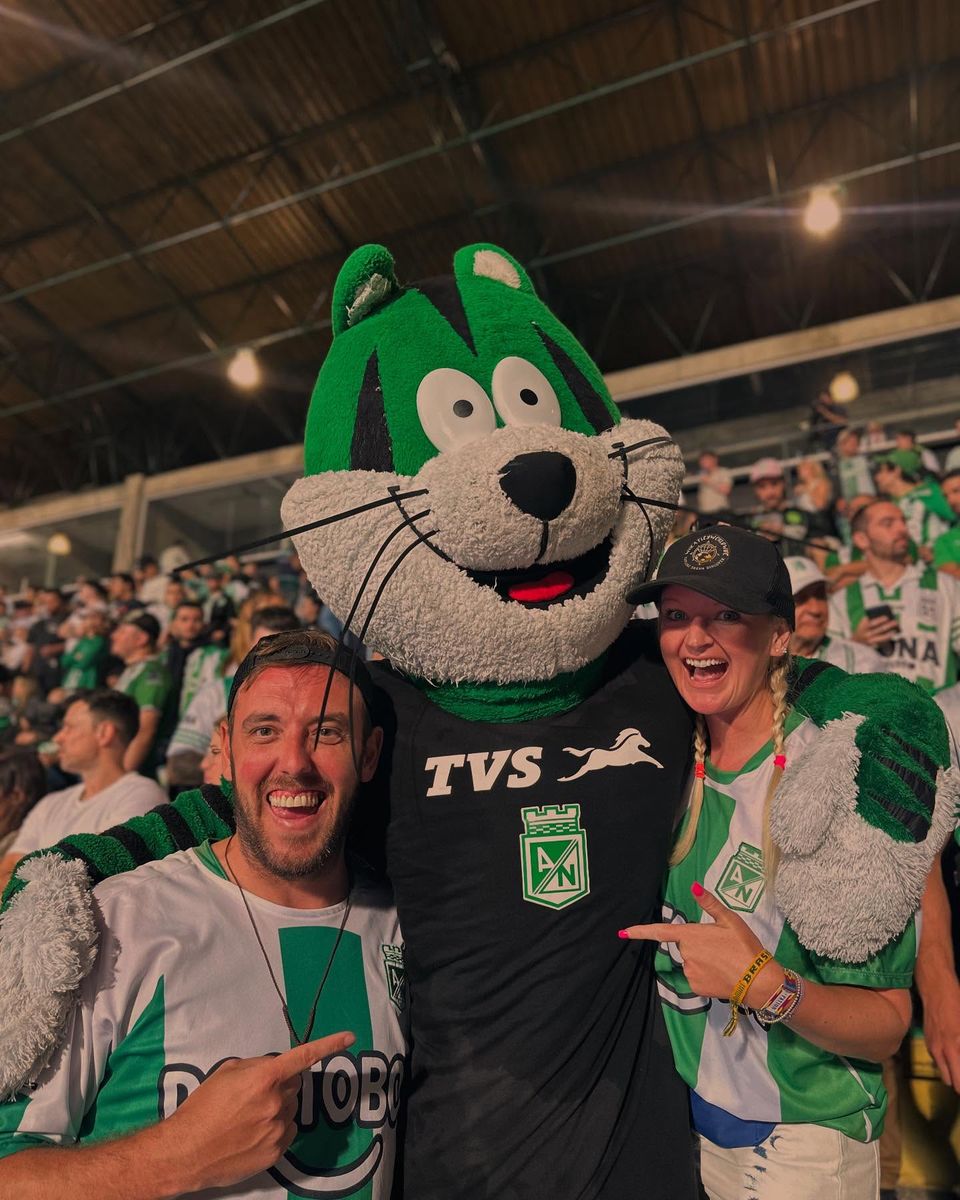 Our first South American football match, Medellín