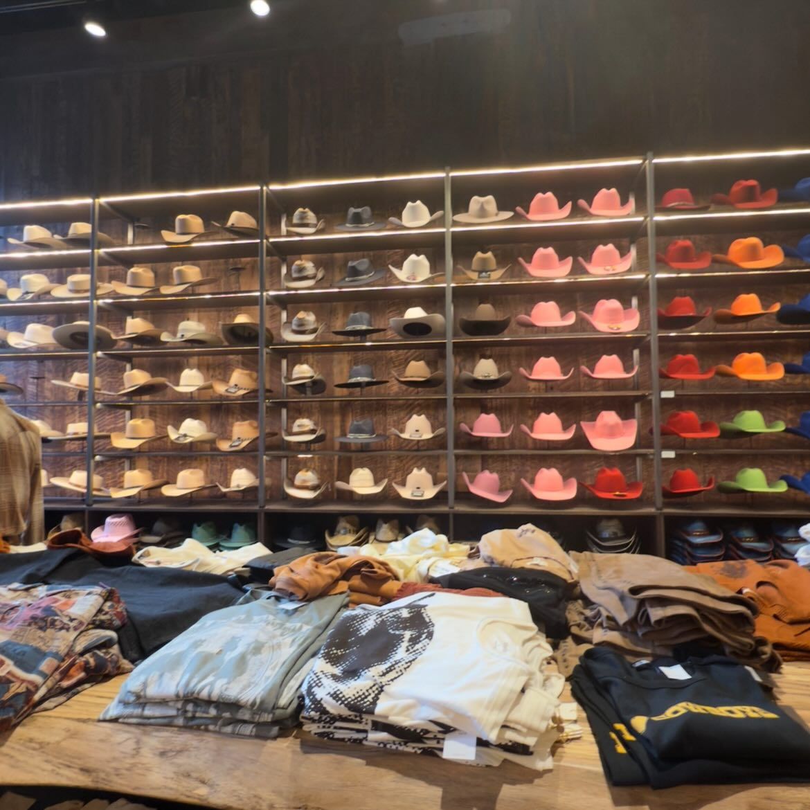 A wall of cowboy hats, Nashville